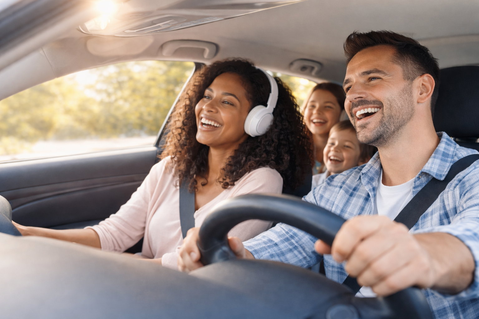 Family enjoying Angel 95 FM together